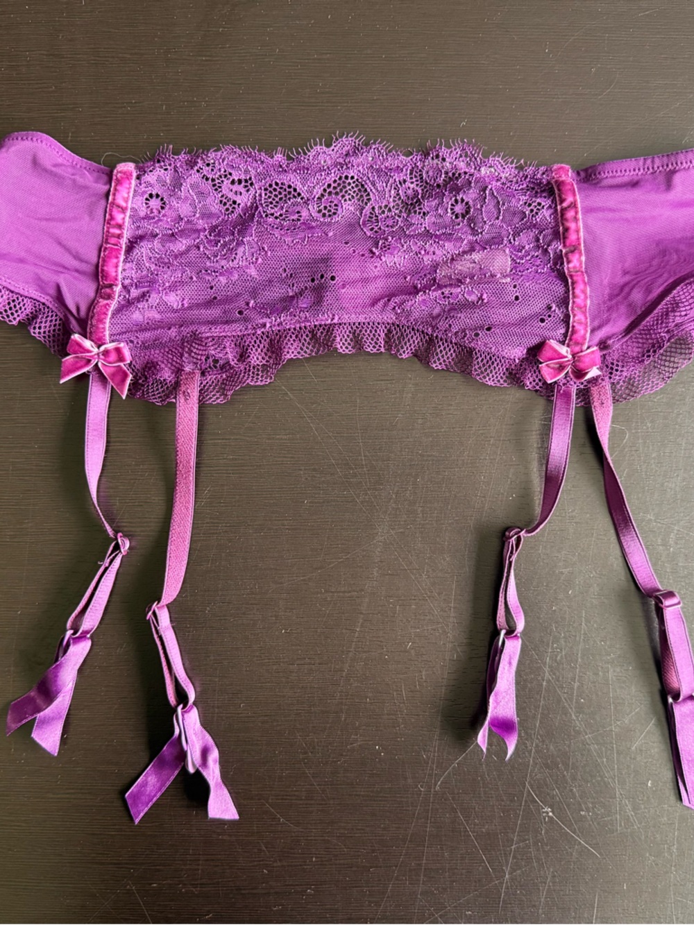 Purple Lace VS Garter Belt 🍆